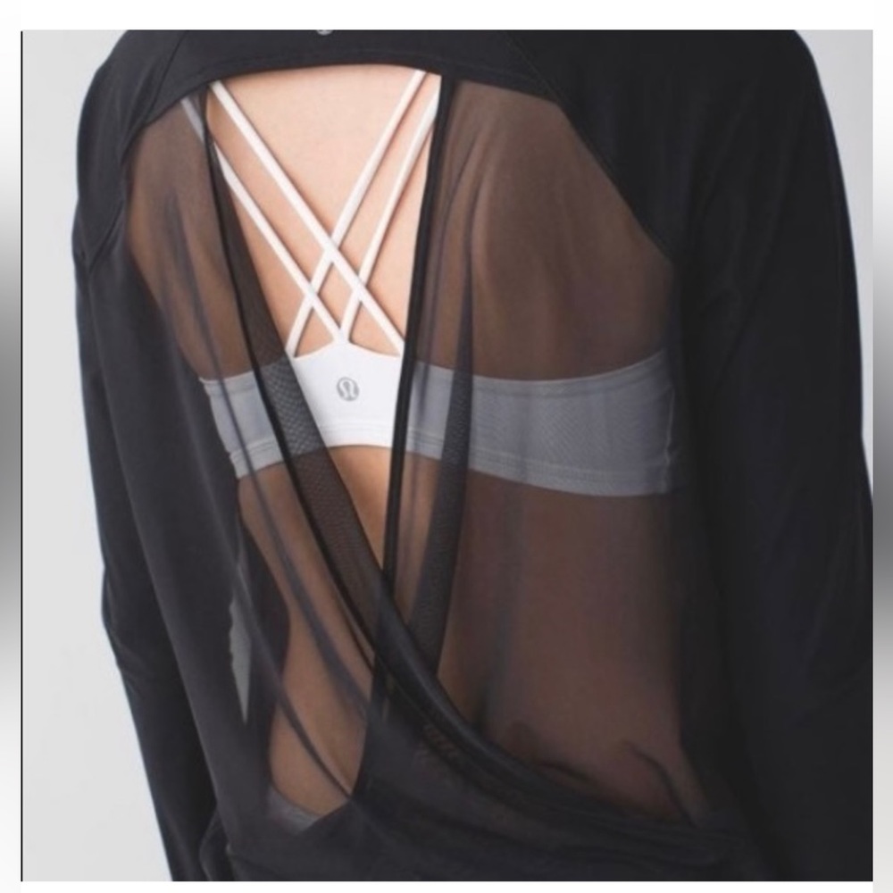 LULULEMON If You’re Lucky Open Back Mesh Long Sleeve Too